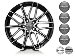 Mini Cooper Domed Stickers Style High-Quality Rim Labels